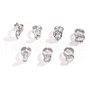 7Pcs Horse Eye/Teardrop/Square Iron with Plastic Cuff Rings Sets FS-WG6C87E-01-5