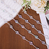 Rhombus Acrylic Rhinestone Beaded Trim FIND-WH0202-02-4