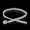 Alloy & Acrylic Imitation Pearl Beaded Elastic Chain Belts WG979C0-03-1