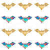 DICOSMETIC 12Pcs 2 Colors 304 Stainless Steel Pendants STAS-DC0014-10-1