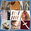  80Pcs 8 Colors Natural Wood Buttons FIND-NB0005-03D-6