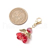Glass Angel Pendant Decorations HJEW-MZ00207-03-3