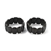 Natural Black Moonstone Beads Rectangle Beaded Stretch Bracelet BJEW-Q012-01A-2