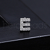 Platinum Brass Micro Pave Cubic Zirconia Stud Earrings XI6969-5-1