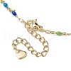 304 Stainless Steel Enamel Link Chains Anklets AJEW-AN00588-01-4