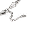 304 Stainless Steel Cross Link Chains Bracelets for Men & Women BJEW-D042-41P-6