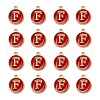 Golden Plated Alloy Enamel Charms ENAM-S118-03F-2