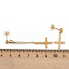 201 Stainless Steel Dangle Stud Earrings EJEW-P314-01C-G-5