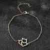 201 Stainless Steel Fox Link Bracelets BJEW-B128-05G-1