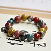 Handmade Porcelain Beaded Stretch Bracelets for Women FS-WG726AB-03-2