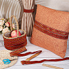 Ethnic Style Polyester Jacquard Leaf Ribbons SRIB-WH0011-198B-5