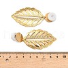 304 Stainless Steel Dangle Stud Earrings for Women EJEW-U054-02G-3