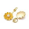 Brass Enamel Pendants KK-S525-08G-3