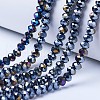 Electroplate Glass Beads Strands EGLA-A044-P3mm-B18-1