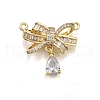 Brass Micro Pave Cubic Zirconia Pendants KK-K401-22G-1