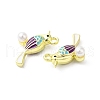 Alloy Enamel Robin Bird Pendants ENAM-D050-08G-01-2