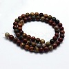 Natural Polychrome Jasper/Picasso Stone/Picasso Jasper Beads Strands G-I199-09-8mm-2