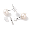 Anti-Tarnish Sterling Silver Stud Earrings EJEW-C087-10D-P-2