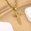 Jesus Cross 304 Stainless Steel Pendant Necklaces FS-WG6BB52-01-1