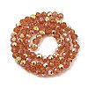 Baking Painted Transparent Glass Beads Strands DGLA-A034-J6mm-B01-2