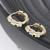 Brass Glass Hoop Earrings EJEW-Q014-23G-4