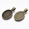 Alloy Pendant Cabochon Settings PALLOY-R120-05-3