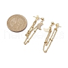 Golden 304 Stainless Steel Stud Earrings EJEW-JE05733-02-3