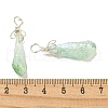 Electroplated Platinum Palted Copper Wire Wrapped Natural Quartz Crystal Pendants G-L133-07J-3