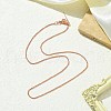 1.5mm Rack Plating Brass Box Chain Adjustable Slider Necklaces for Women Men MAK-L044-35RG-3