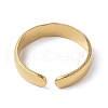 Ion Plating(IP) 304 Stainless Steel Crescent Moon Open Cuff Ring for Women RJEW-C046-01G-3