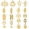 20Pcs 10 Style 201 Stainless Steel Laser Cut Charms STAS-SZ0002-67G-1