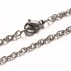 Non-Tarnish 304 Stainless Steel Double Link Chains Necklaces NJEW-L398-02P-1