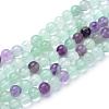 Natural Fluorite Beads Strands G-T055-6mm-22-1