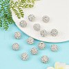 Alloy Rhinestone Beads RB-A034-12mm-A01S-4