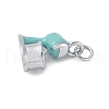 304 Stainless Steel Enamel Pendants STAS-M120-01B-P-2
