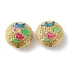 Rack Plating Brass Enamel Beads KK-P276-24B-G04-1