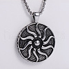 Vintage Punk Hip-hop Titanium Steel Sun God Pendant Necklaces for Men DQ1886-2