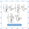   6Pcs 3 Styles 925 Sterling Silver Heart Charms with Jump Rings STER-PH0002-29-2