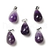 Natural Amethyst Pendants G-I332-05P-12-1