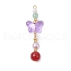 Natural Carnelian and Glass Pendants PALLOY-JF03192-06-1