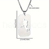 304 Stainless Steel Hollow Cut Hockey Player Pendant Necklaces FS-WGFDD7E-01-3