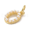 Rack Plating Brass with ABS Plastic Imitation Pearl Charms KK-B092-30O-G-2