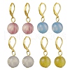 4 Pairs Resin Imitation Cat Eye Leverback Earrings EJEW-JE06350-2