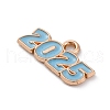 Alloy Enamel Pendants ENAM-C025-01KCG-02-2