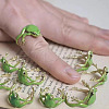 Frog Alloy Enamel Cuff Rings FS-WG3B32A-01-3