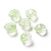 Transparent Spray Painted Glass Beads GLAA-I050-05E-1