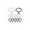  12Pcs 2 Colors Word HOPE Alloy Glass Charm Bracelets BJEW-NB0001-13-7