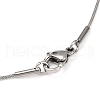 Leaf Copper Wire Wrapped Natural Aquamarine Beaded Pendant Necklaces NJEW-JN05218-04-5