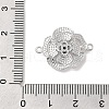 Brass Pave Glass Connector Charms KK-Z073-32P-05-3