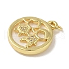 Rack Plating Brass Micro Pave Cubic Zirconia Pendants KK-P272-20G-2